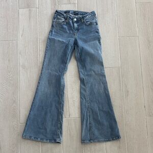 wild fable Mid-Rise Flared Jeans in Blue Wash